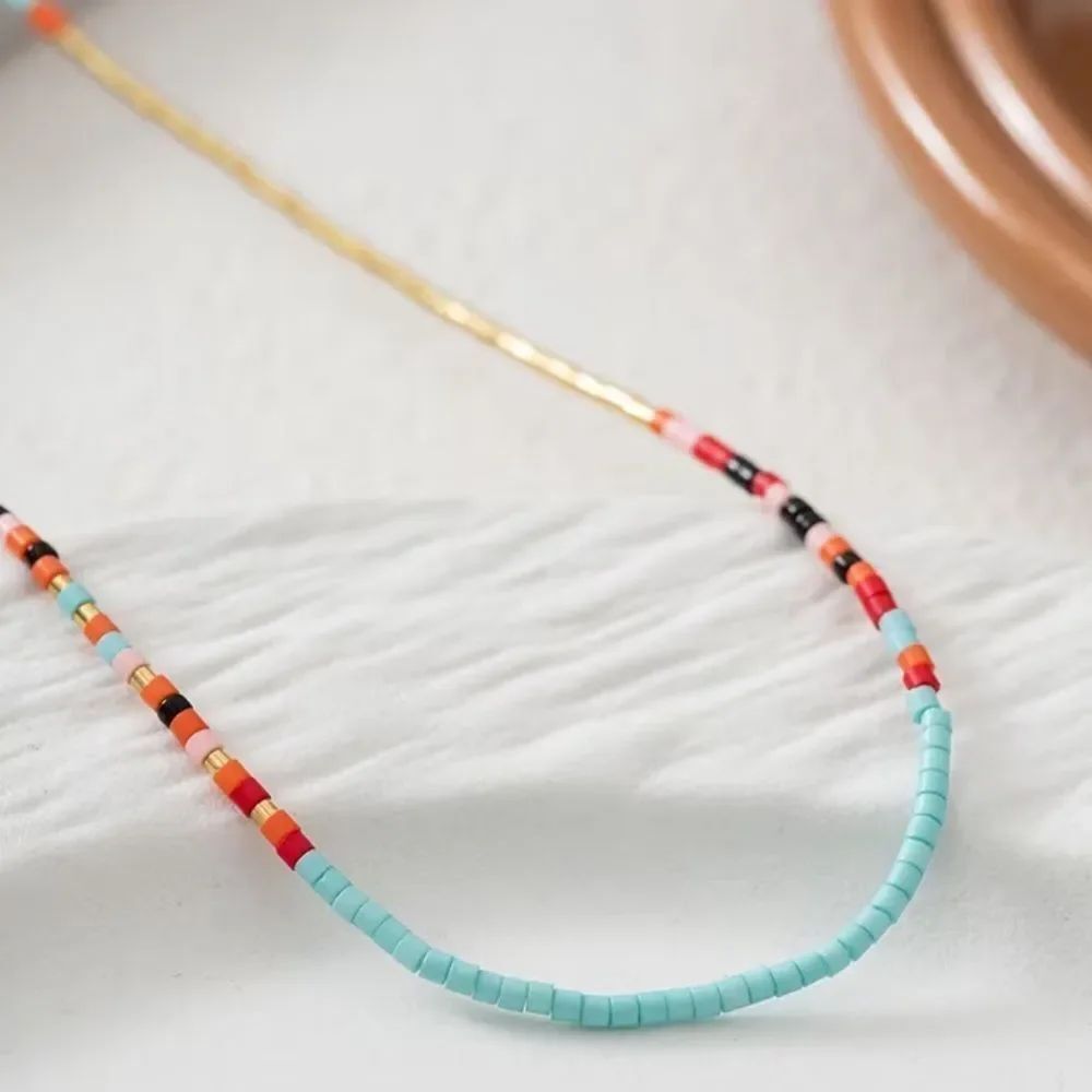 Multicolor Beaded Necklace #2422 - Picture 2 of 6
